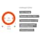 Quickun Pneumatic Tubing 6mm x 4mm PU Polyurethane Tube Air Hose Line for Air Compressor Fitting or Fluid Transfer Orange 328ft10Meters