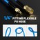 TOOLIOM Polyurethane Recoil Air Hose14 in x 25 ft Air Compressor Hose with Bend Restrictor14 NPT Coupler Pure Quick Connect Air Fittings