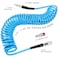 WYNNsky 14 25 FT Recoil Air Hose Polyurethane Coiled Compressor Hose with 14 Fittings Air Blow Gun