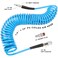 WYNNsky 14 25 FT Recoil Air Hose Polyurethane Coiled Compressor Hose with 14 Fittings Air Blow Gun