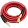 YOTOO Heavy Duty Rubber Air Hose 38Inch by 25Feet 300 PSI with 14 Industrial Swivel Solid Brass Quick Coupler Plug and Bend Restrictors Red