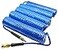 YOTOO 5 Pack Polyurethane Recoil Air Hose Air Compressor Hose 14 Inner Diameter by 25 Long with Bend Restrictor 14 Industrial Quick Coupler and Plug Blue