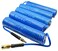 YOTOO 5 Pack Polyurethane Recoil Air Hose Air Compressor Hose 14 Inner Diameter by 25 Long with Bend Restrictor 14 Industrial Quick Coupler and Plug Blue
