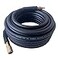 Furesn Air Hose 38 in x 100 ft Heavy Duty Lightweight Kink Resistant Hybrid Air Compressor Hose with 14 in Solid Brass Male Fittings Bend Restrictors 300 PSI 100FT Black
