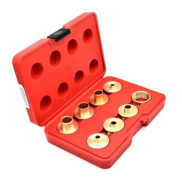BIG HORN Big Horn 19604 Brass Router Bushing Set 9Piece