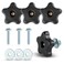 Deadwood Crafted 5 Star Knobs Kit Threaded Knob Washer Bolt with Knob Jig Knobs 4Pack