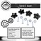 Deadwood Crafted 5 Star Knobs Kit Threaded Knob Washer Bolt with Knob Jig Knobs 4Pack