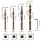 HARFINGTON 4pcs Pocket Hole Drill Bit 5161532 Dia 516 Tip Round Shank Replacement Twist Step Drill Bit with M12 Depth Stop Collar and Wrench for Woodworking