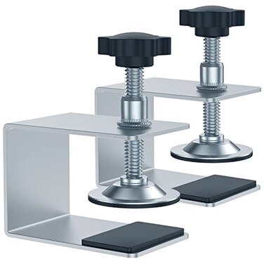MABCIRY 2 PCS Drawer Front Installation Clamps Zinc Drawer Fixing Clip Adjustable Cabinet Jig Drawer Woodworking Clamp Tool Furniture Woodworking Jig for Carpenter Cabinets Frame Installing