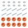O'SKOOL OSKOOL TTrack Knob Kit with Threaded Through 1420 Knobs TBolts and Washers for Woodworking Jigs and Fixtures 10 Pack HW04
