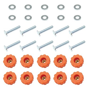 O'SKOOL OSKOOL TTrack Knob Kit with Threaded Through 1420 Knobs TBolts and Washers for Woodworking Jigs and Fixtures 10 Pack HW04