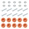 O'SKOOL OSKOOL TTrack Knob Kit with Threaded Through 1420 Knobs TBolts and Washers for Woodworking Jigs and Fixtures 10 Pack HW04