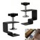 VANROUG 2Pcs Drawer Front Installation Clamps Drawer Fixing Clips Adjustable Drawer Face Clamp jig C Clamps Easy and Stable Drawer Front Mounting Tool for Woodworking Black
