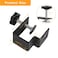 Wdwlbsm 4Pcs Drawer Front Installation Clamps Adjustable Drawer Fixing Clip Cabinet Hardware Jig C Clamps for Woodworking Stable and Quickfitting Drawer Front Mounting Tool Pro Kit Black