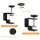 Wdwlbsm 4Pcs Drawer Front Installation Clamps Adjustable Drawer Fixing Clip Cabinet Hardware Jig C Clamps for Woodworking Stable and Quickfitting Drawer Front Mounting Tool Pro Kit Black