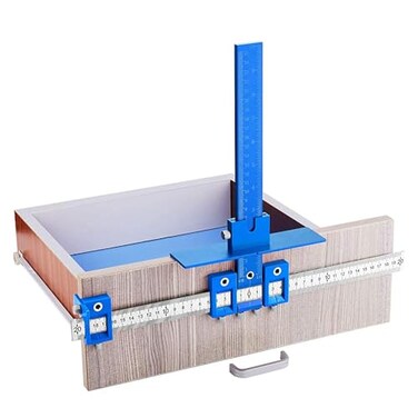 TOURACE Woodworking Ruler Cabinet Hardware Jig Mounting Template Drill Guide Sleeve Drawer Pull Jigs handle jig Power Tools Drilling Punch Locator Wood Drilling Dowelling Woodworking Kit for Cabinets