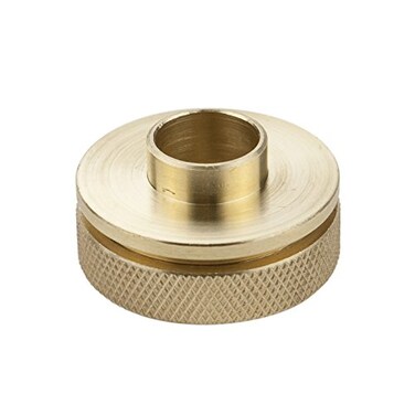 POWERTEC Router Guide Bushing Solid Brass 58 Short Shank Precision Router Bushings Template Guide Screw On Lock Nut Fits Porter Cable Style Base Plate Threaded Locking Ring Dovetailing 71166