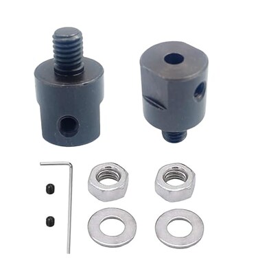 daier 2 Set Motor Shaft CouplingM6 4mm Axle Motor Shaft Coupler Sleeve Saw Blade Coupling Saw Chuck Adapter