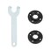 AOQIVIS N134467 Angle Grinder Metal Outer Flange Lock Nutwith 5811 Threaded Shaft for DeWalt Angle Grinder Replacement PartsNuts2Wrench1