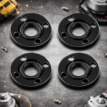 Podoy Angle Grinder Outer Lock Nut 5811 Metal Flange Nut Compatible with DeWalt Milwaukee Makita Bosch Ryobi Black Decker Fits 45 5 Grinders Parts 4 Pack