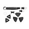 Fein Dust Extraction Set Includes 2 Backing Pads Extraction Hood with Suction Tube 2 Adapters and 15 Perforated Assorted Grit Sanding Sheets 92602092000