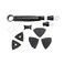 Fein Dust Extraction Set Includes 2 Backing Pads Extraction Hood with Suction Tube 2 Adapters and 15 Perforated Assorted Grit Sanding Sheets 92602092000