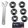 RICHERI Grinder Flange Angle Wrench Metal Lock Nut Fit for DW Milwaukee Makita 1934654 Compatible with Bosch Black Decker Ryobi 45 5 5811 1 wrench 3 inner nuts 3 outer nuts