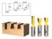 Yonico YONICO Router Bits Set Dovetail 3 Bit 12Inch Shank 14318