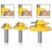 APlus 12 Router Bit 45 Degree Glue Joint Lock Miter Woodworking Cutter Tools Set 3 Pcs