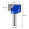 uxcell 28mm Dia 8mm Shank Bottom Cleaning Router Bit 2 Flutes Carbide Tipped Cutter Uncoated for Woodworking