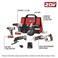 PORTER-CABLE PORTERCABLE 20V MAX 6 Tools Combo Kit Cordless Drill Set Impact Driver Circular Saw Reciprocating Saw Oscillating Tool Cutting Blade Flashlight and USB Charger PCCK617L6