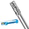 Asieg Tool SA1 Solid Tungsten Carbide Burr Rotary File Cylindrical Shape Double Cut for Die Grinder Drill Bits 14 Inch Diameter of Shank and Cutter 58 Inch Cutter Length