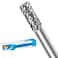 Asieg Tool SA1 Solid Tungsten Carbide Burr Rotary File Cylindrical Shape Double Cut for Die Grinder Drill Bits 14 Inch Diameter of Shank and Cutter 58 Inch Cutter Length