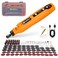 HARDELL Mini Cordless Rotary Tool 5Speed and USB Charging with storage case MultiPurpose 37V Power Rotary Tool for Sanding Polishing Drilling Etching Engraving DIY Crafts