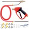 Gyfent Pressure Washer Sand Gun Blaster Kit with Gun 5000 PSI Sand Gun Blaster for Pressure Washer with 4 PCS Replacement Nozzle 14 Quick Disconnect Wet Abrasive Sand Gun Blaster Attachment