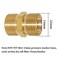 Fitvell M22 Pressure Washer Hose Extension Coupler Metric 14mm Male to M22 14mm Male Thread Brass Coupler Fitting Adapter 4500PSI Pack of 2
