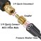 Uenede 2PCS Brass Pressure Washer Coupler M2214mm Male x 14 Quick Connect 5000PSI Metric Hex Nipple Coupling Adapter Fittings