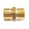 Uenede 2PCS Brass Pressure Washer Hose Extension Coupler M2214mm Male x M2214mm Male Thread 5000PSI Metric Hex Nipple Coupling Adapter Fitting