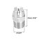 uxcell Flat Fan Spray Tip 14BSPT Male Thread 304 Stainless Steel Nozzle 65 Degree 11mm Orifice Diameter