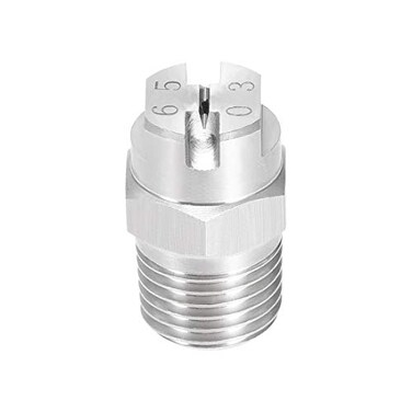 uxcell Flat Fan Spray Tip 14BSPT Male Thread 304 Stainless Steel Nozzle 65 Degree 11mm Orifice Diameter
