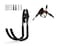 zoele Zoele Wall Mount Car Washer Hanger Heavy Duty Metal High Pressure Water Gun Holder Rack Hook for Spray GunGarden HoseWater Hose Black