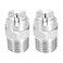 uxcell Flat Fan Spray Tip 14BSPT Male Thread 304 Stainless Steel Nozzle 65 Degree 11mm Orifice Diameter 2 Pcs