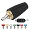 PWACCS Pressure Washer Nozzle Tips Full Set 3600 PSI Rotating Turbo Nozzle for Power Washer 30 GPM 7 Spray Tips Kit with Holder Multiple Degrees 14 Quick Connect
