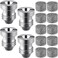 Hotop 4 Pieces 11mm Orifice for Foam Cannon Nozzle and 10 Pieces Foam Maker High Replacement Thread Nozzle 3000 Psi for Snow Lance SuppliesSilver