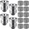 Hotop 4 Pieces 11mm Orifice for Foam Cannon Nozzle and 10 Pieces Foam Maker High Replacement Thread Nozzle 3000 Psi for Snow Lance SuppliesSilver