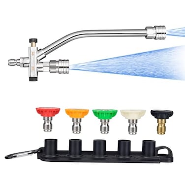 BEAR FORCE Foam Cannon DualConnector Accessory Pressure Washer Double Tip Attachment for Soap Cannon 5 Pressure Washer Sprayer Nozzles 035 14 Quick Connect for Car Wash Car Detailing