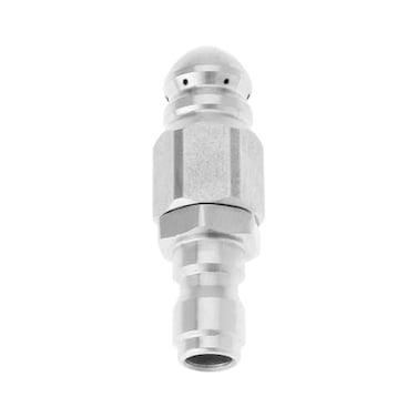ECSiNG 1pcs 14 Quick Connect Hose Nozzle Sewer Jetter Nozzle Kit Drain Cleaning Jet Stainless Steel Pressure Washer Sewer Jetter Hose Nozzle 5000 PSI