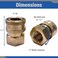 ESSENTIAL WASHER Brass Quick Connect Female NPT Pressure Washer Couplers 4200 PSI Set Of 2