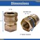 ESSENTIAL WASHER Brass Quick Connect Female NPT Pressure Washer Couplers 4200 PSI Set Of 2