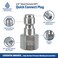 ESSENTIAL WASHER Plated Steel 14 Female Quick Connect Fittings Pressure Washer Pressure Washer Plugs 4200 PSI 2 Pack